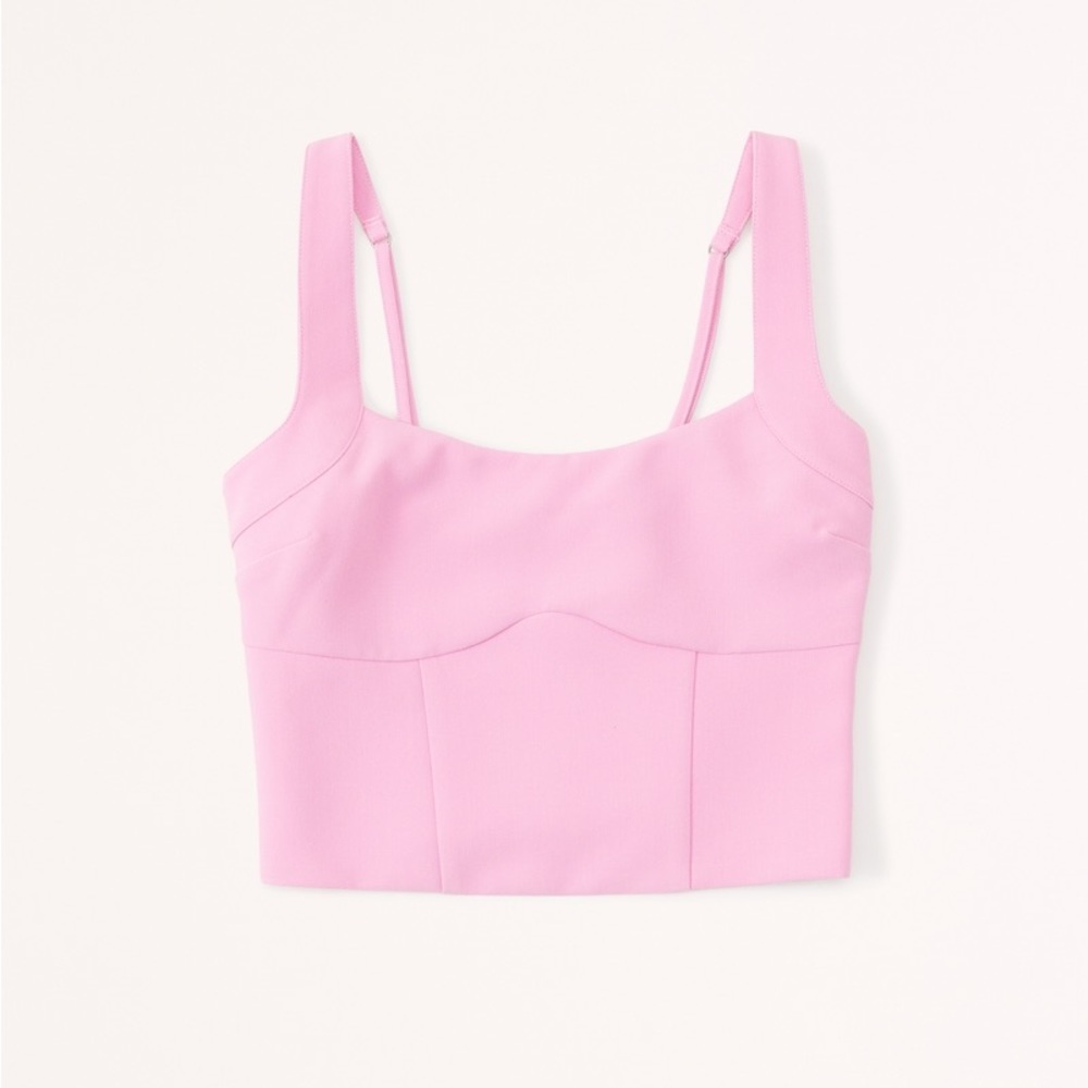 abercrombie - pink tailored corset top